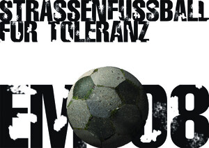 Offizieller Flyer zur "Strassenfussball für Toleranz EM 2008" in Baden-Württemberg