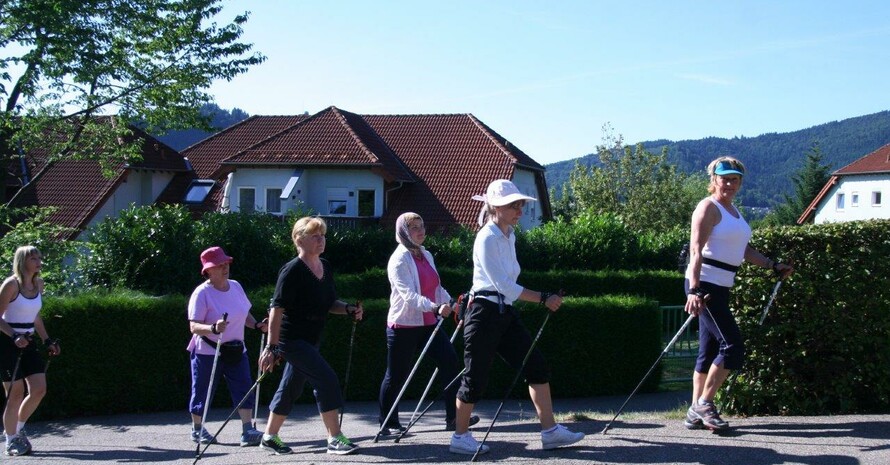 Nordic Walker erkunden die Umgebung (Foto: Stadt Waldkirch)