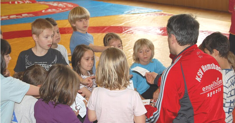 Bewegungsangebote für Kinder in Kooperation mit Bildungseinrichtungen ist einer der Schwerpunkte der Integrationarbeit beim KSV Hemsbach (Bild KSV)